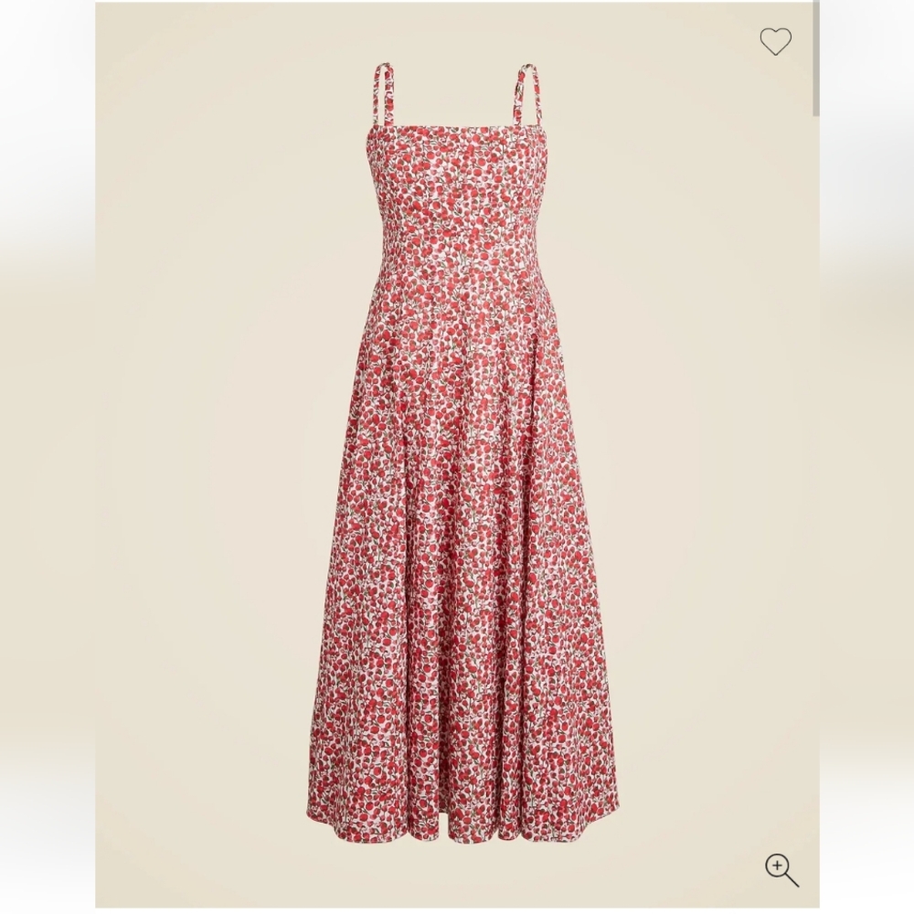 J. Crew Red Floral Maxi Dress